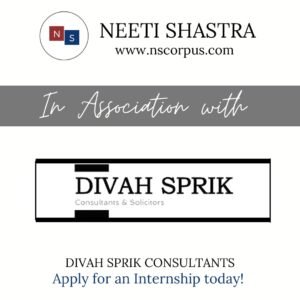 Internship Opportunity with Divah Sprik Consultants by Neeti Shastra Law Communicants