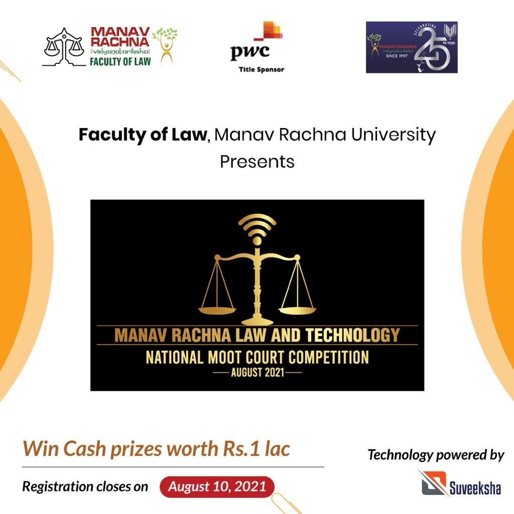 1st Online Moot Court Competition on Law & Technology by Manav Rachna University