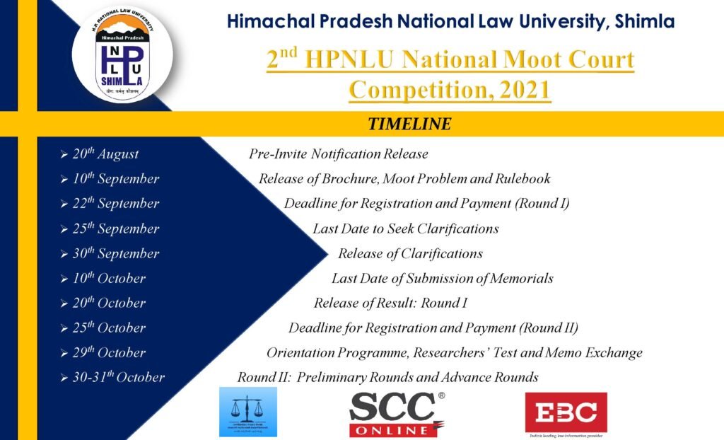 2nd National Virtual Moot Court Competition by HPNLU, Shimla - The Law Communicants