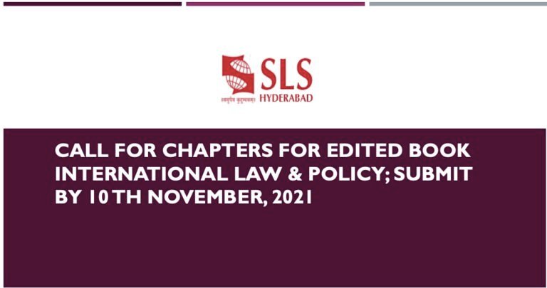 Call For Chapters For Edited Book International Law & Policy - The Law Communicants