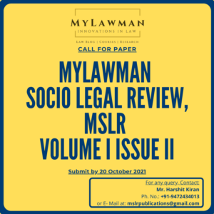 Socio-Legal Review-Journal by MyLawman - The Law Communicants