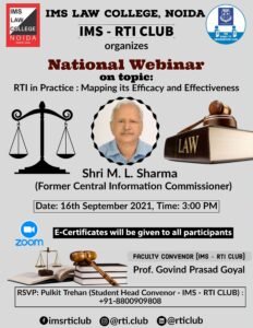 IMS - RTI CLUB National Webinar - The Law Communicants