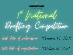 1st National Drafting Competition by Forum Legitimum: Register by October 10