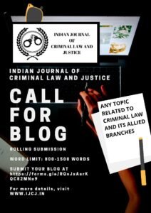 Indian Journal of Criminal Law and Justice - The Law Communicants