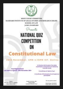 National Quiz Competition On Constitutional Law - The Law Communicants