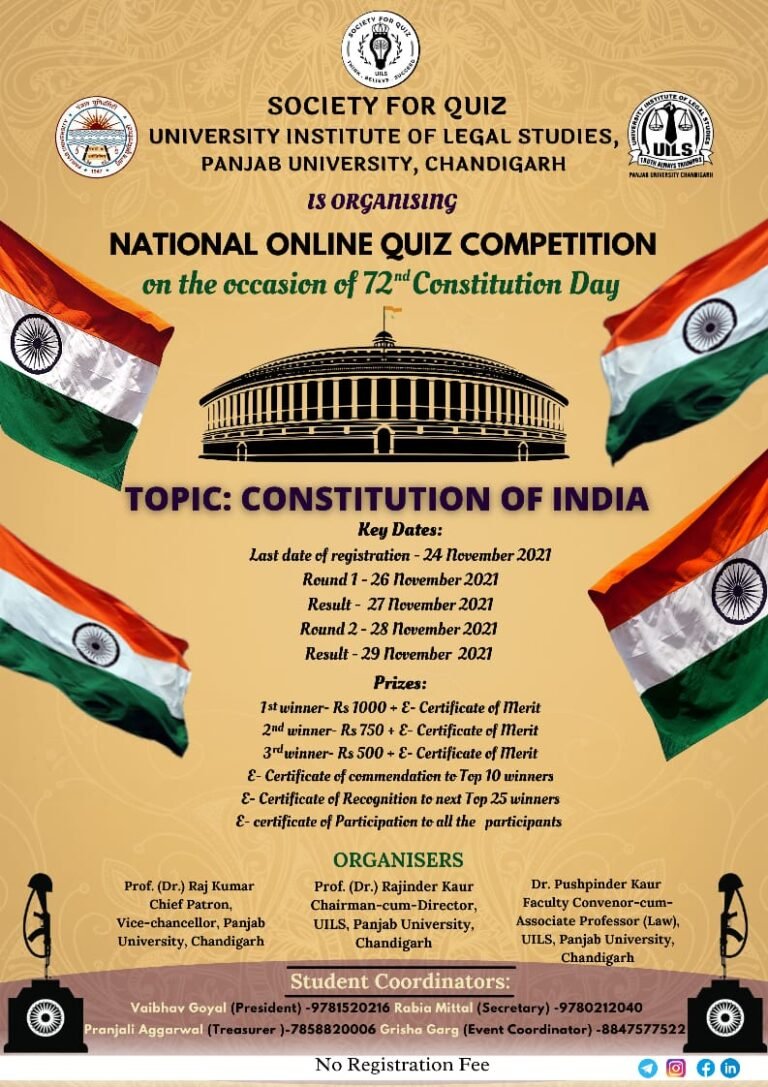 National Online Quiz Competition Constitution Day - The Law Communicants