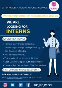 Winter Online Internship Opportunity - The Law Communicants