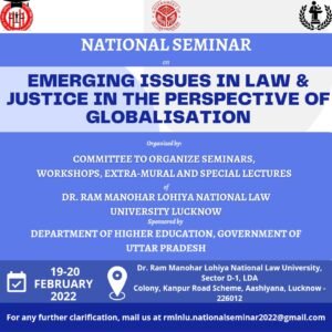 Two-day Seminar on Emerging Issues in Law & Justice in the perspective of Globalization - The Law Communicants