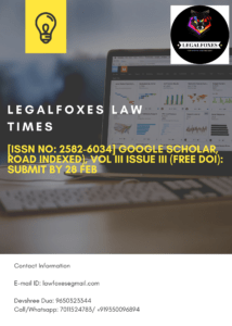 LegalFoxes Law Times: Call For Papers - The Law Communicants
