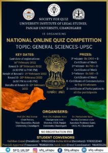 General Sciences- UPSC: National Online Quiz Competition - The Law Communicants