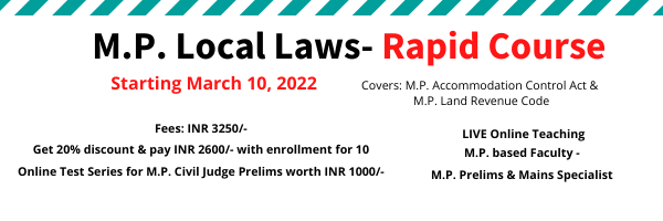 M.P. Local Laws- Rapid Course - The Law Communicants