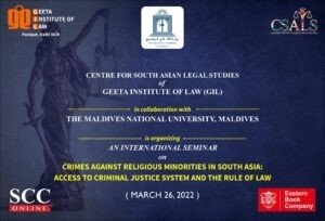 Crimes Against Religious Minorities In South Asia: International Seminar - The Law Communicants
