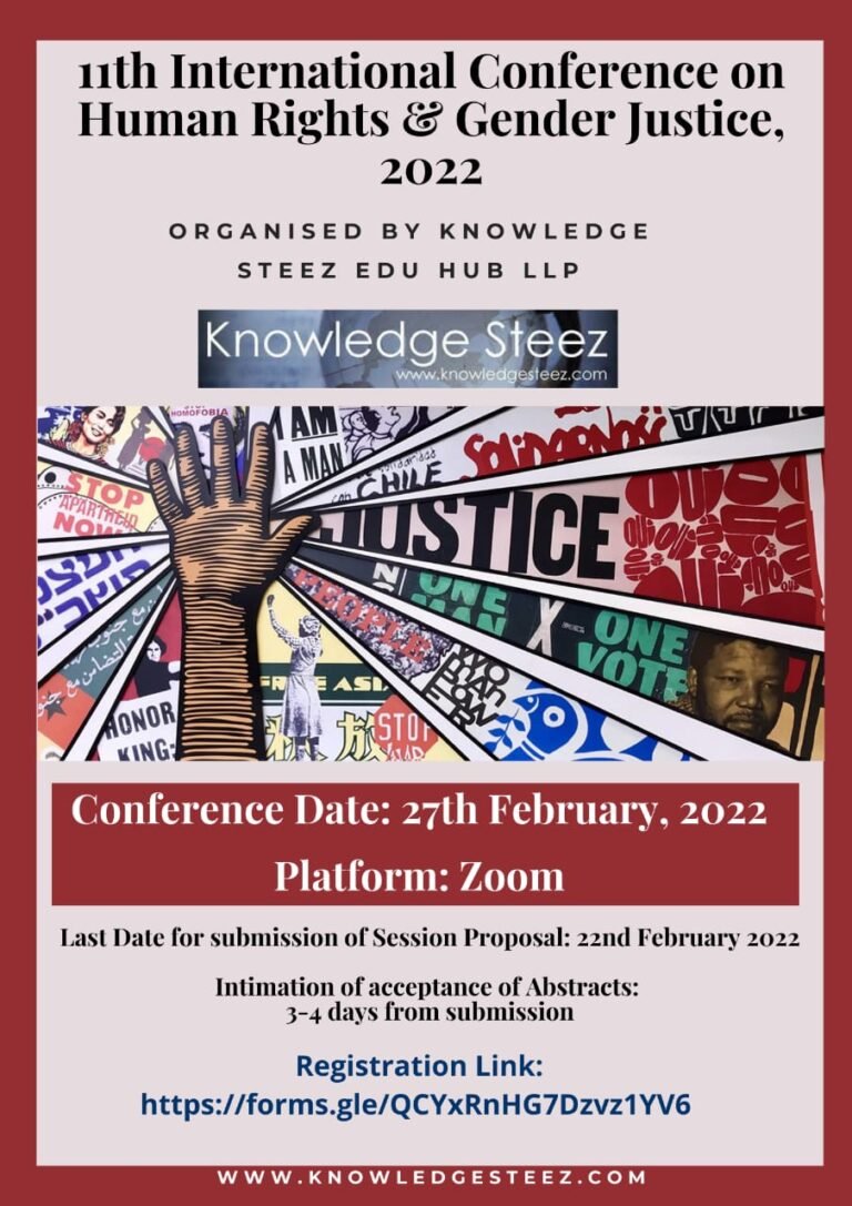11th International Conference on Human Rights & Gender Justice, 2022 - The Law Communicants