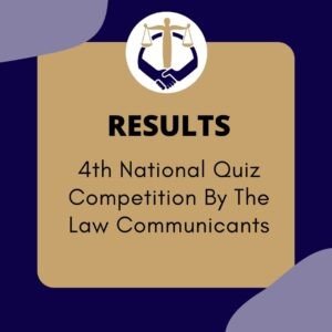 Read more about the article Results: 4th National Quiz Competition By The Law Communicants
