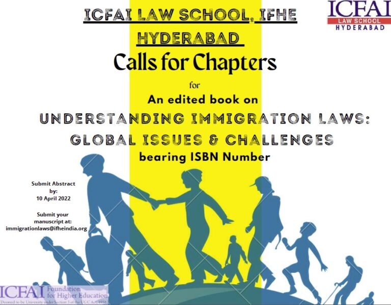 Calls for Chapters for An edited book: Understanding Immigration Laws Global Issues & Challenges - The Law Communicants