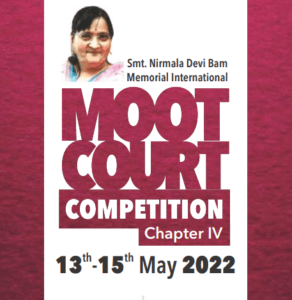 4th Smt. Nirmala Devi Bam Memorial International Moot Court Competition, 2022