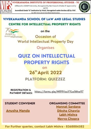 Quiz On Intellectual Property Rights | The Law Communicants