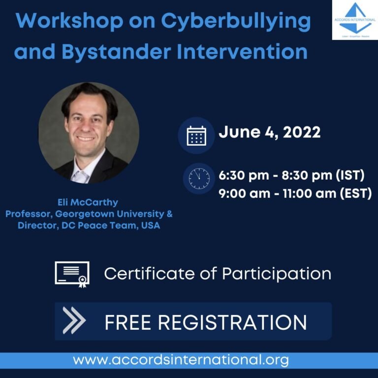 A one-day workshop on Bystander Intervention for dealing with Cyberbullying - The Law Communicants