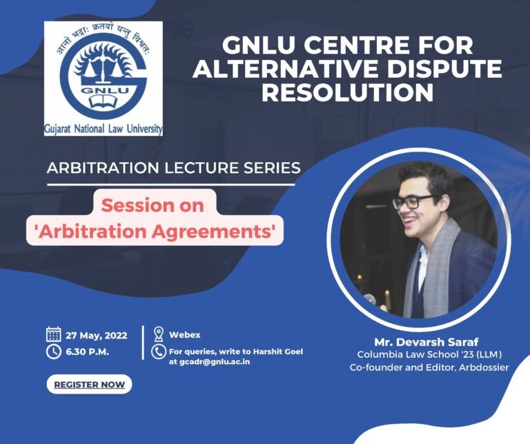 Session on Arbitration Agreements – 27th May, 2022 - The Law Communicants