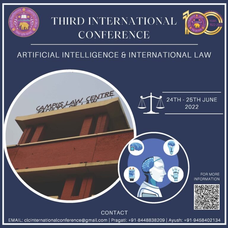 3rd International Conference: Artificial Intelligence and International Law - The Law Communicants