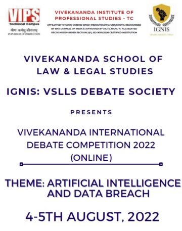 Vivekananda International Debate Competition, 2022 - The Law Communicants