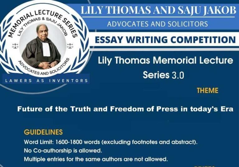 Lily Thomas Memorial Lecture Series 3.0