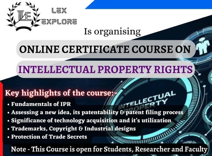 Certificate-Course-on-Intellectual-Property-Rights-Online-by-Lex-Explore-The-Law-Communicants
