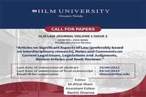 Call-for-Papers-IILM-Law-Journal-Vol-1-Issue-2-The-Law-Communicants