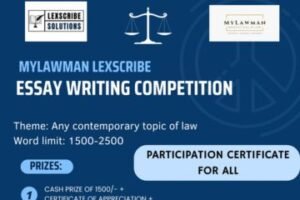 MyLawman Lexscribe Essay Writing Competition Register by 15 September 2023