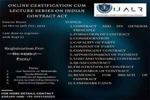 Online-Certification-Cum-Lecture-Series-On-Indian-Contract-Act-The-Law-Communicants