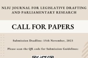 NLIU Journal for Legislative Drafting and Parliamentary Research (JLDPR)