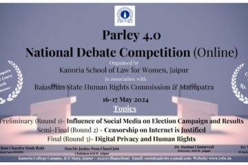 National Debate Competition on May 16th & 17th 2024 by Kanoria School of Law