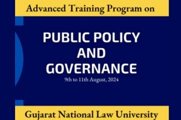 Read more about the article Advanced Training Programme on “Public Policy and Governance” at the GNLU