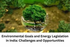 Environmental Goals and Energy Legislation in India Challenges and Opportunities