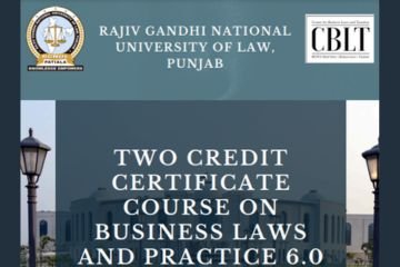 Two-Credit Certificate Course on Business Laws and Practice 6.0 | CBLT-RGNUL