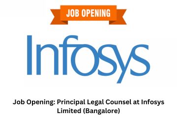 Job Opening Principal Legal Counsel at Infosys Limited (Bangalore)