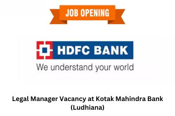 Legal Appraiser Vacancy at HDFC Bank (Delhi)