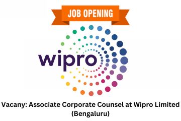 Vacany Associate Corporate Counsel at Wipro Limited (Bengaluru)
