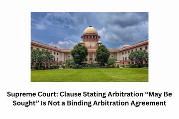 Supreme Court Clause Stating Arbitration “May Be Sought” Is Not a Binding Arbitration Agreement