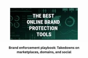 Brand enforcement playbook takedowns on marketplaces, domains, and social