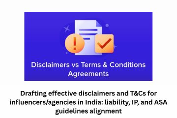 Drafting effective disclaimers and T&Cs for influencersagencies in India liability, IP, and ASA guidelines alignment