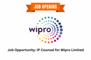 Job Opportunity IP Counsel for Wipro Limited