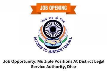 Job Opportunity Multiple Positions At District Legal Service Authority, Dhar