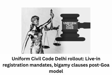 Uniform Civil Code Delhi rollout Live-in registration mandates, bigamy clauses post-Goa model