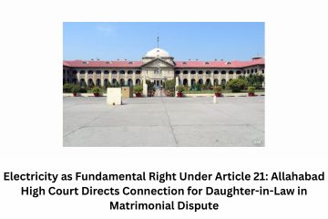 Electricity as Fundamental Right Under Article 21: Allahabad High Court Directs Connection for Daughter-in-Law in Matrimonial Dispute