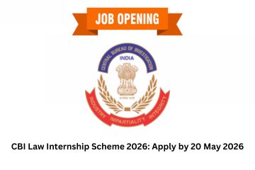 CBI Law Internship Scheme 2026 Apply by 20 May 2026