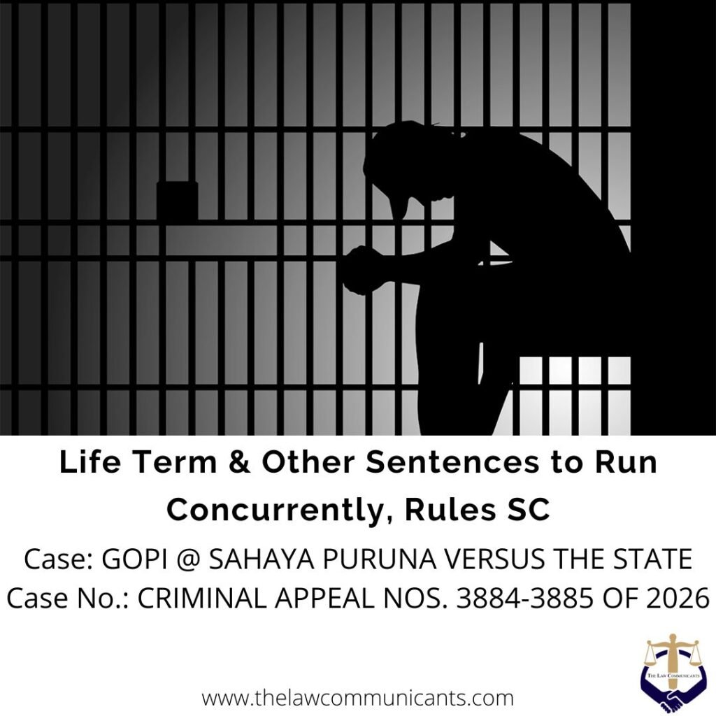 Life Term & Other Sentences to Run Concurrently, Rules SC
