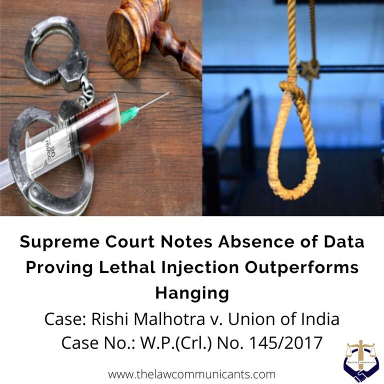 Supreme Court Notes Absence of Data Proving Lethal Injection Outperforms Hanging