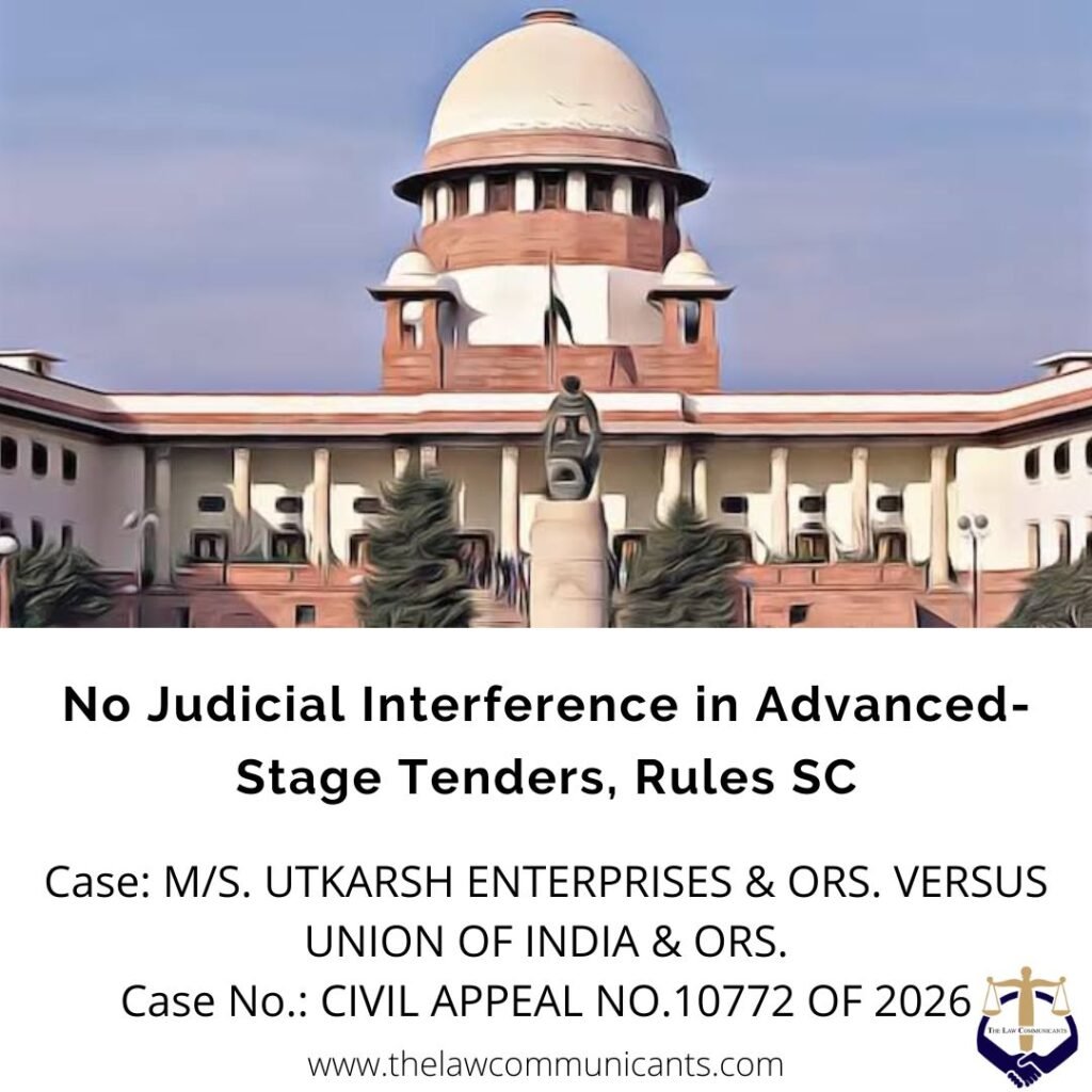 No Judicial Interference in Advanced-Stage Tenders, Rules SC