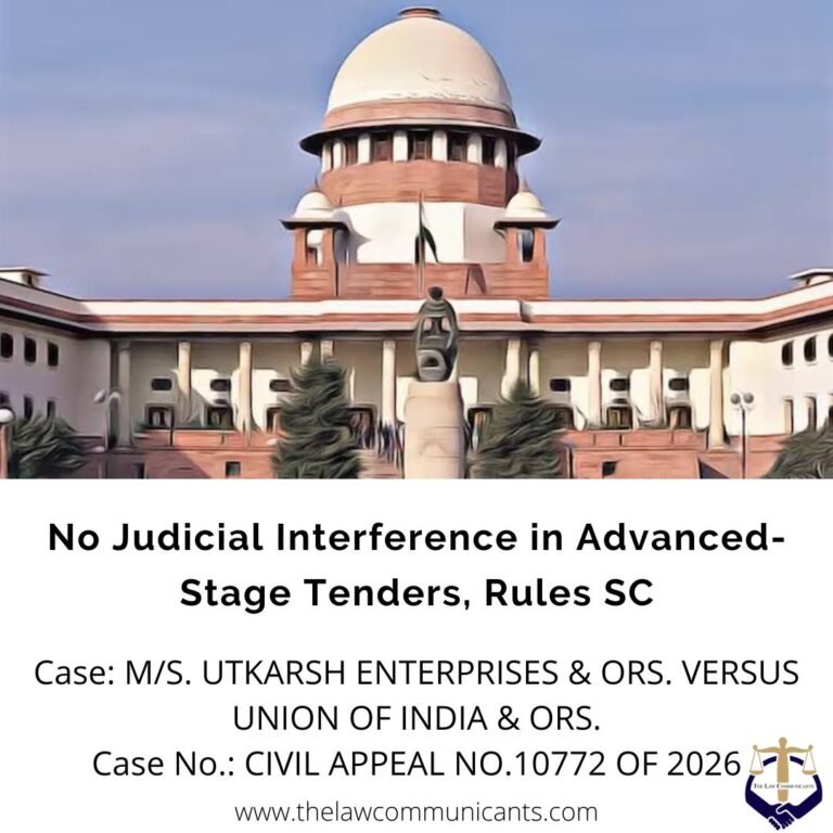 No Judicial Interference in Advanced-Stage Tenders, Rules SC